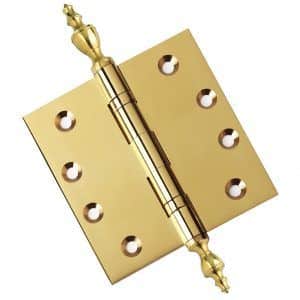 4″ x 4″ Solid Brass Ball Bearing Architectural Grade Door Hinge Polished Brass (US3)