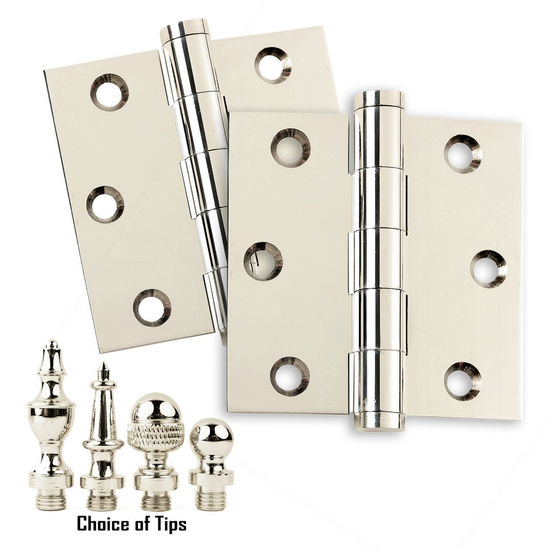 Door Hinge 3 x 3 Polished Nickel at Homebuilders Hardware