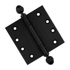 Door Hinge 4.5 x 4.5 Inch Solid Brass Ball Bearing - Black (US19) - Image 6