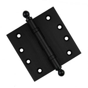 Door Hinge 4.5 x 4.5 Inch Solid Brass Ball Bearing - Black (US19) - Image 4