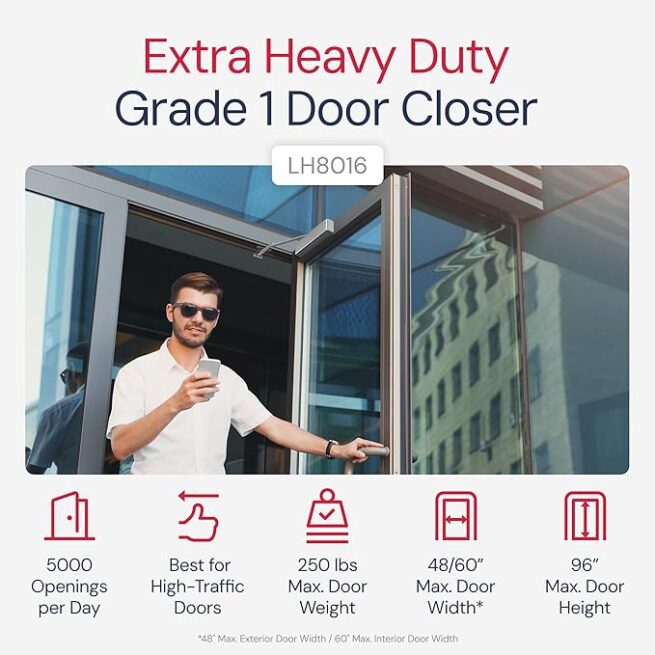 Extra Heavy Duty Commercial Door Closer LH8016 - Image 9