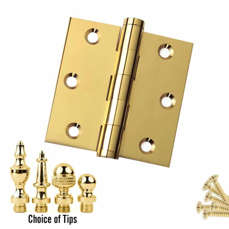 Door Hinge 3 x 3 Solid Brass Polished Brass (US3)