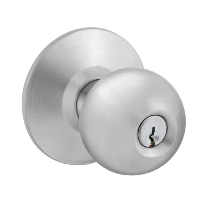 Lawrence Cylindrical Standard Duty Commercial Knob Lockset - Satin Stainless Steel - Image 2