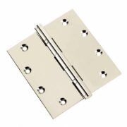 Door Hinge 5 x 5 Inch Solid Brass Ball Bearing - Polished Nickel (US14) - Image 5