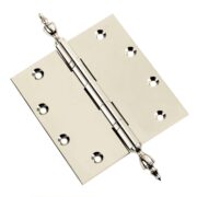 Door Hinge 5 x 5 Inch Solid Brass Ball Bearing - Polished Nickel (US14) - Image 2
