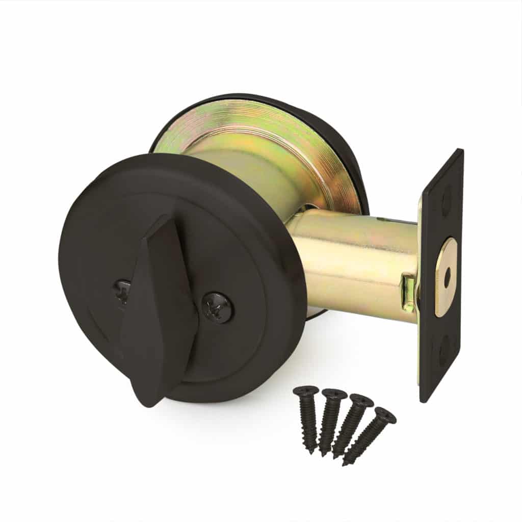 Single Cylinder Commercial Deadbolt Oil Rubbed Bronze Homebuilders