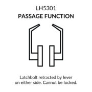 Door Lever Lockset, Extra-Heavy Duty Grade 1, Brushed Chrome, Lawrence Hardware - Image 3