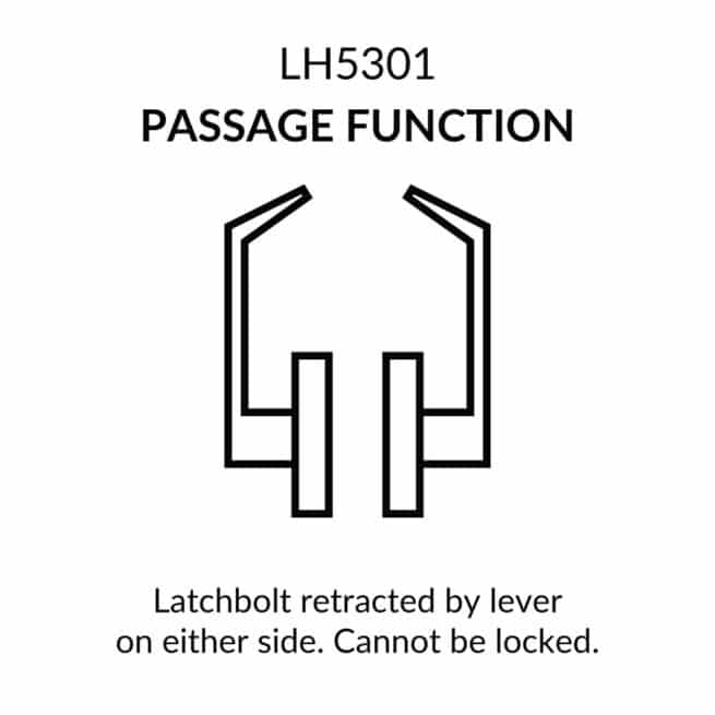 Door Lever Lockset, Heavy Duty Grade 2, Polished Brass, Lawrence Hardware - Image 3