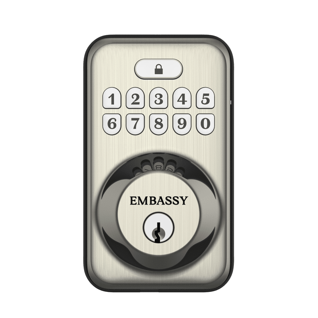 Keyless Entry Electronic Door Lock with Illuminated Antimicrobial Keypad  and Security Deadbolt Lock EL1