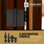 Door Hinge 3 x 3 Solid Brass - Oil Rubbed Bronze (US10B) - Image 9