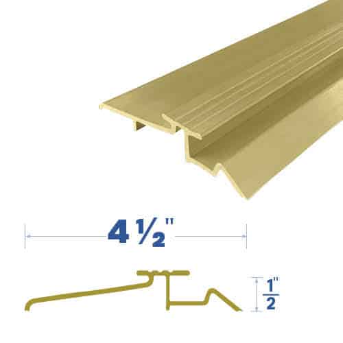Interlocking Threshold, 4 1/2" Width, 1/2" Height, Architectural Bronze