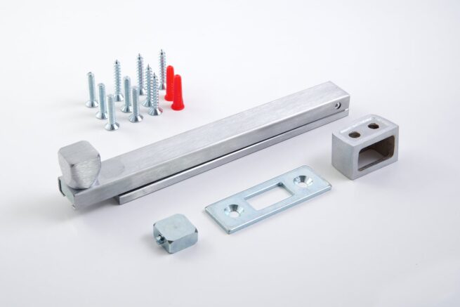 Door Bolt, Surface Mounted, with Top and Bottom Strikes