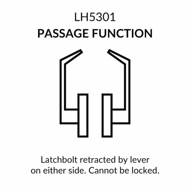 Door Lever Lockset, Heavy Duty Grade 2, Black, Lawrence Hardware - Image 4