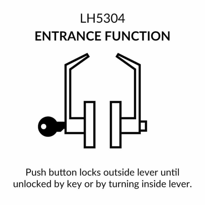 Door Lever Lockset, Heavy Duty Grade 2, Black, Lawrence Hardware - Image 3