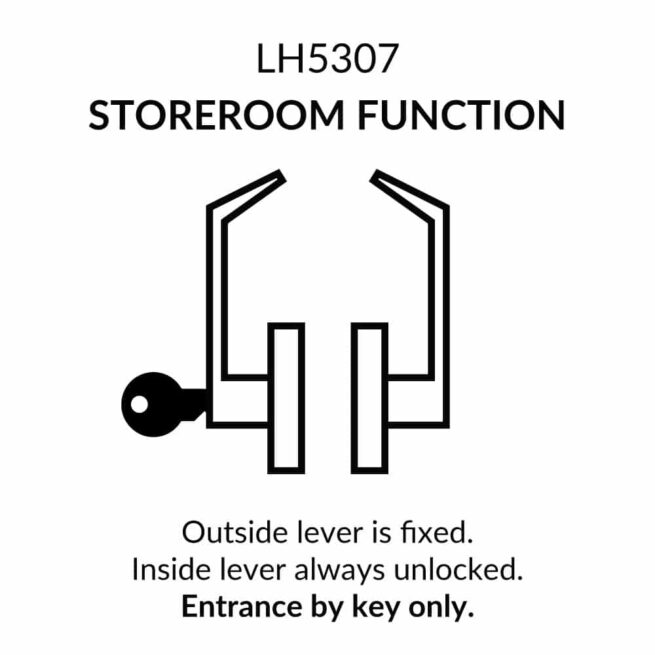 Door Lever Lockset, Heavy Duty Grade 2, Black, Lawrence Hardware - Image 6