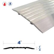 Saddle/Threshold Mill Aluminum Finish - 4" x 1/4" - Fluted Top - ADA Compliant - Image 3