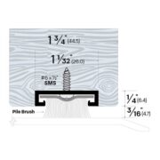 Brush Door Sweep - Mortise Mounted - For Wood Doors - Sweep Height of 3/16" (4.7mm) - Image 3