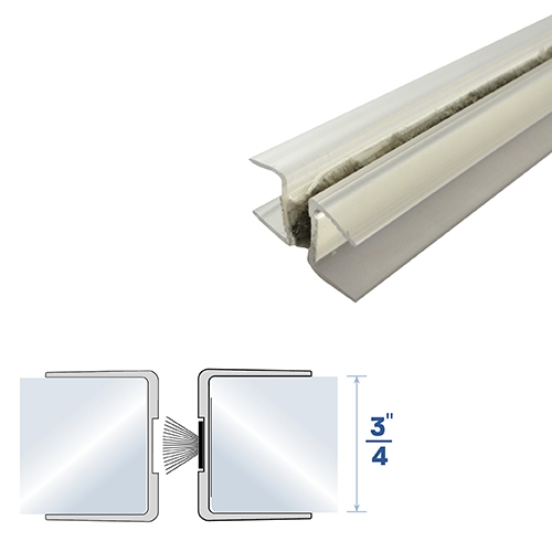 Plastic Weatherstripping for 3/4" Glass Doors