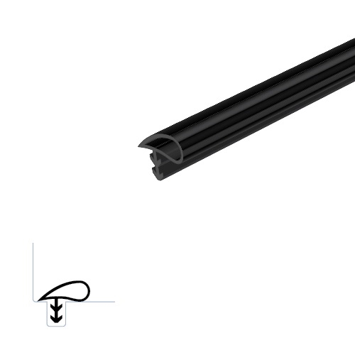 Kerf Frame Weatherstripping with Durable Silicone 9/16" x 7/32" Tear Drop
